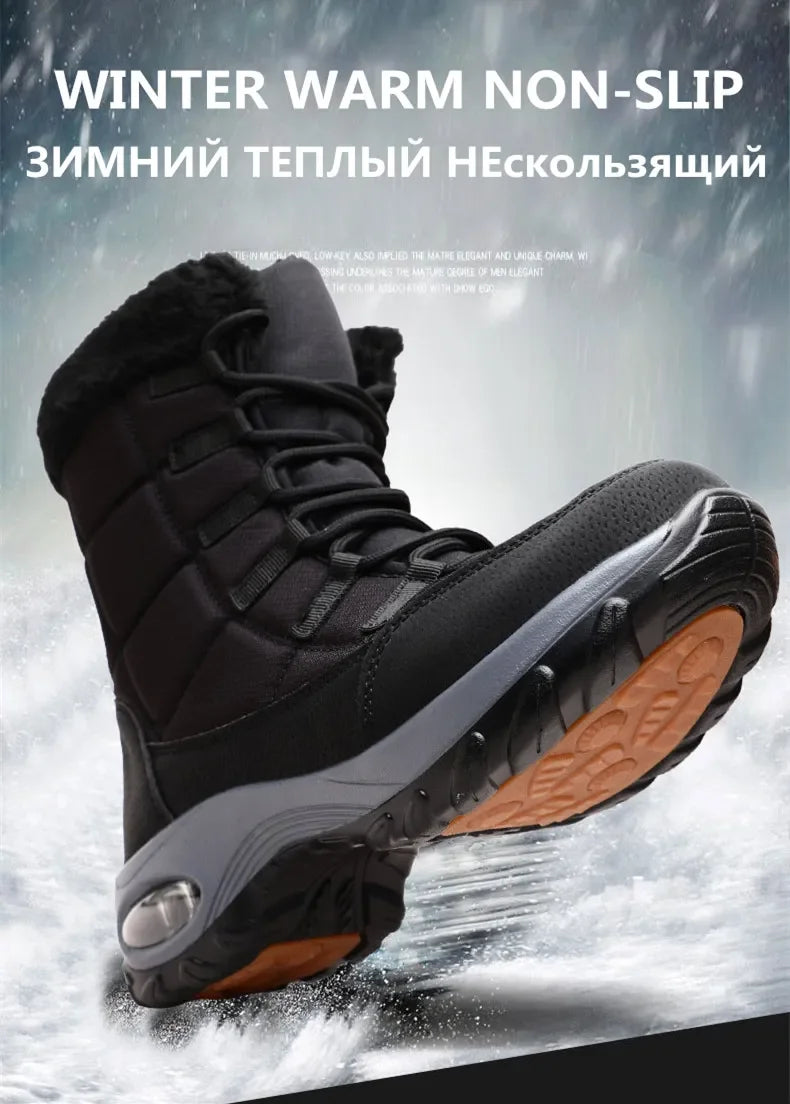 Women Winter Boots Women's Keep Warm Mid-Calf Snow Boots Women Hiking Boots High Quality Comfortable Air Cushion Women Boot