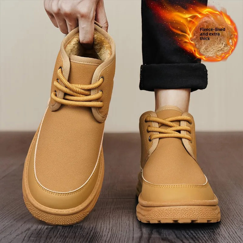 Men's Winter Warm Snow Boots Are Fashionable Versatile Anti Slip Comfortable and A Must-have for Winter Outings
