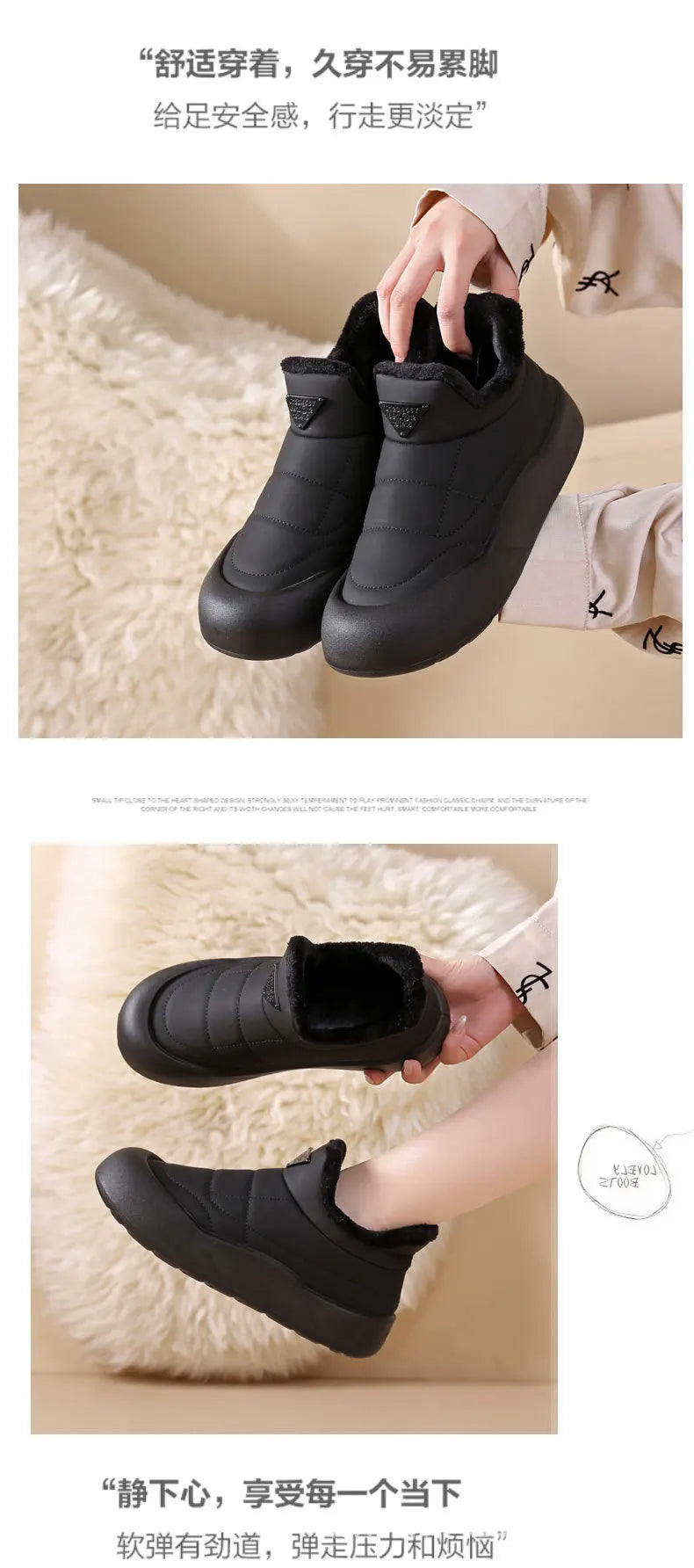 Winter Snow Boots for Women Fashion Women's Cotton Shoes Warm Waterproof Non-slip Women's Snow Boots Botas Mujer 2024 Tendencia