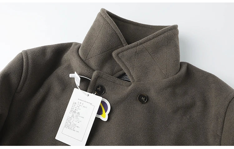 Winter Thi Woolen Navy Peacoat Outdoor Windproof Warm Inner Wool Coat Heavy Du Youth Faion Workwear Military Sle Coat