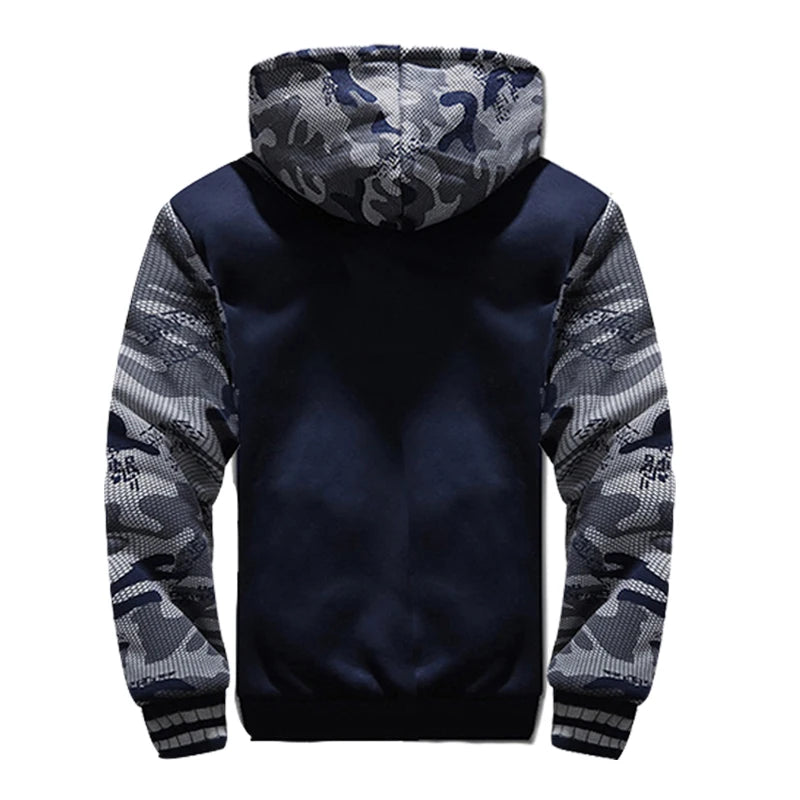 Winter Men's Coats Thicken Warm Jackets for Men Fleece Coat Men Casual Hoodies Streetwear Long Sleeve Tops Clothing