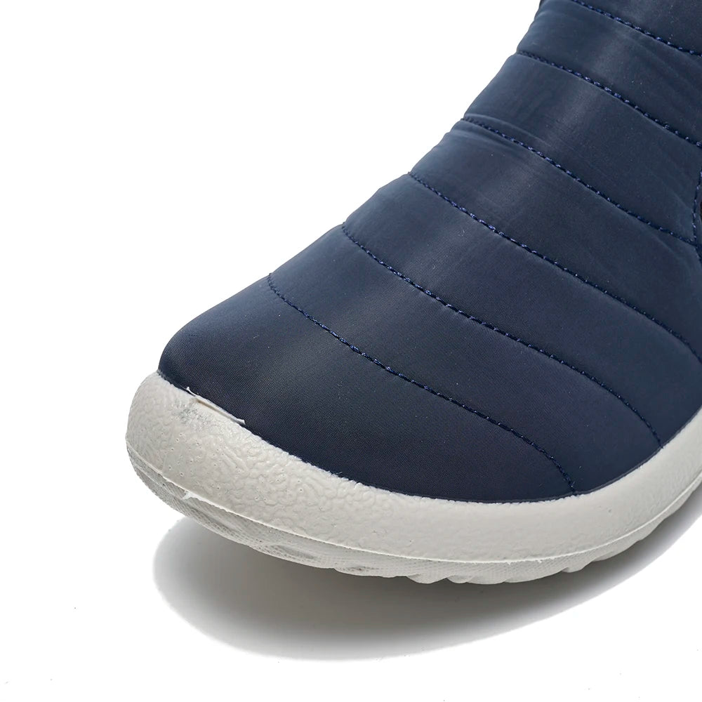 Classic Winter Men's Boots Ankle Boots WaterProof  Warm Plush Round Toe Thick-soled Outdoor Casual Anti slip