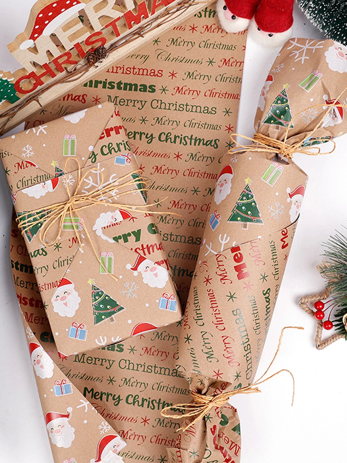 Festive Handmade Gift Wrap for Christmas