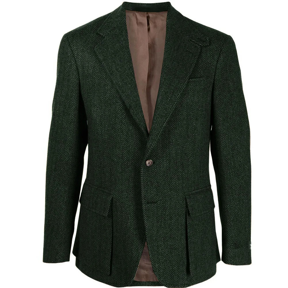 Elegant Man Dress Jackets Men Suit Men's Herringbone Blazers Business Casual Single Breasted Suits Sport Coats For Autumn Wnter