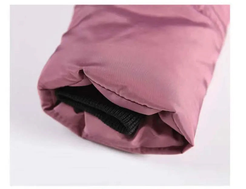 3 4 5 6 8 10 Years Winter Girls Coat Keep Warm Thicken Kids Jacket Hooded Zipper Fur Collar Princess Outerwear Children Clothing