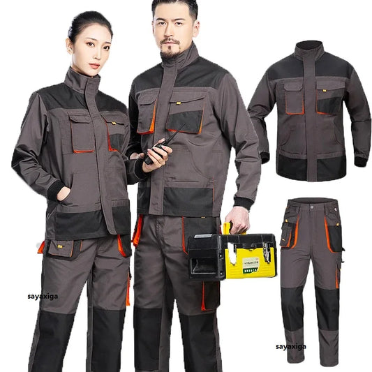 Work Clothing Men Jacket Pants Suit Wear-resistant Factory Labor Uniforms Tooling Auto Repair Work Coveralls Workshop Workwear5x