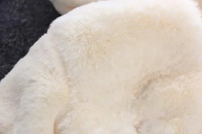 Winter Girl's Coat Furry New Hooded Bear Solid Color Long-sleeved Coat Thick Warm Cute Girls All Fashion Shawl