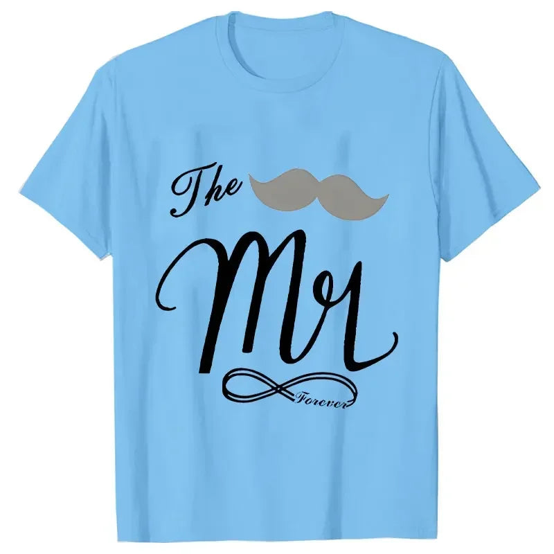 Couple Matching Shirts Outfits Set for Couples Him and Her Husband Wife T-shirts Anniversary Gifts Clothes Dating Couples Tshirt