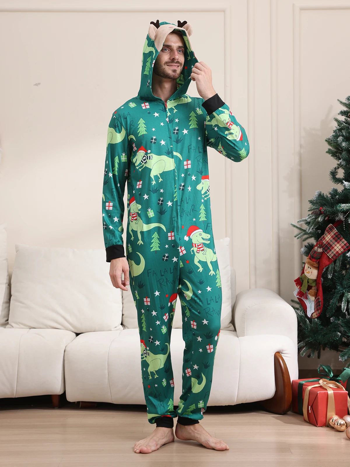 Family Christmas Pajamas Family clothing, Mom and Dad children baby jumpsuit Cute card jumpsuit overall Christmas family dress