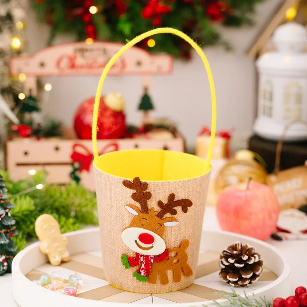 Christmas Gifts Bags Cute Santa Snowman ELK Storage Bags Chocolate Cookies Candy Bags for Christmas Birthday Party Decorations