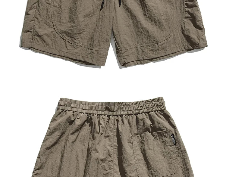 Youwenlu Men's Workwear orts Summer Trendy Loose American Sle Casual Straight Leg Wide Leg Sports Five-Quarter Pants