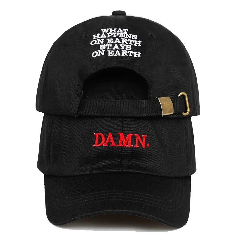 DAMN-Embroidered Hats for Men and Women, Hip Hop, ShinCharacter Lamar, Unstructured , Baseball Cap.
