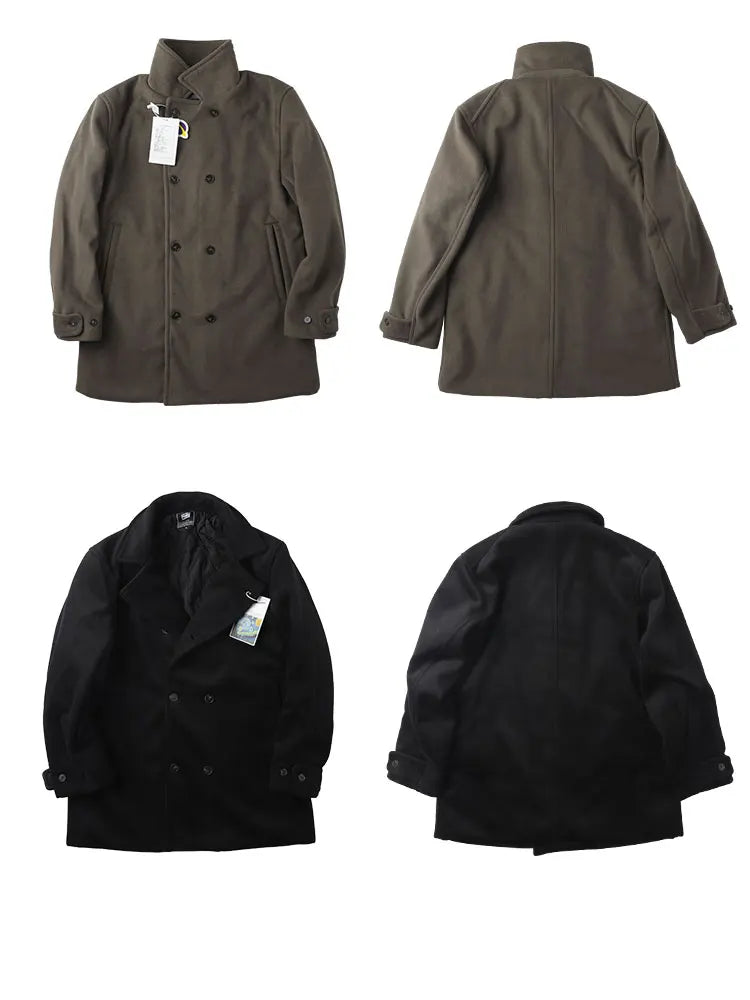 Winter Thi Woolen Navy Peacoat Outdoor Windproof Warm Inner Wool Coat Heavy Du Youth Faion Workwear Military Sle Coat