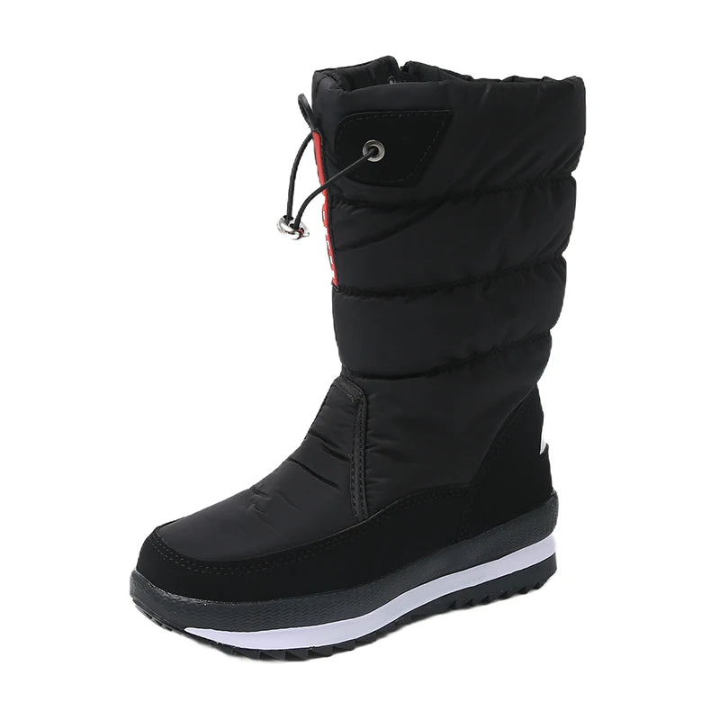 Autumn and Winter Cold-Proof Snow Boots for Men and Women, New Style, Fleece-Lined, Thickened, Non-Slip Cotton Shoes, Waterproof, Warm, High-Top Boots
