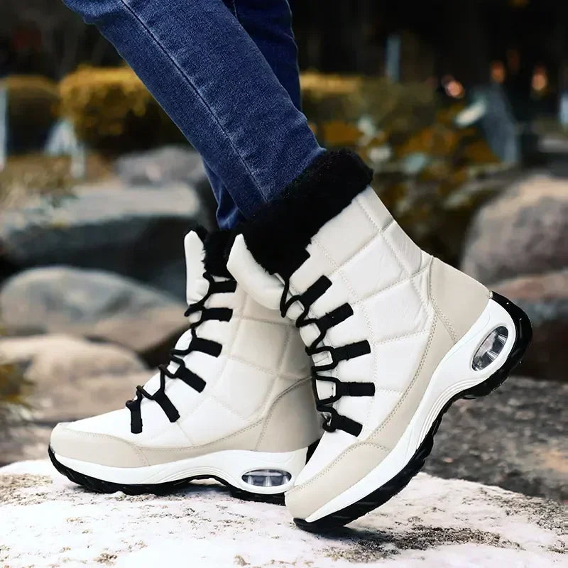 Women Winter Boots Women's Keep Warm Mid-Calf Snow Boots Women Hiking Boots High Quality Comfortable Air Cushion Women Boot