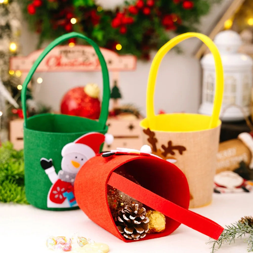 Christmas Gifts Bags Cute Santa Snowman ELK Storage Bags Chocolate Cookies Candy Bags for Christmas Birthday Party Decorations