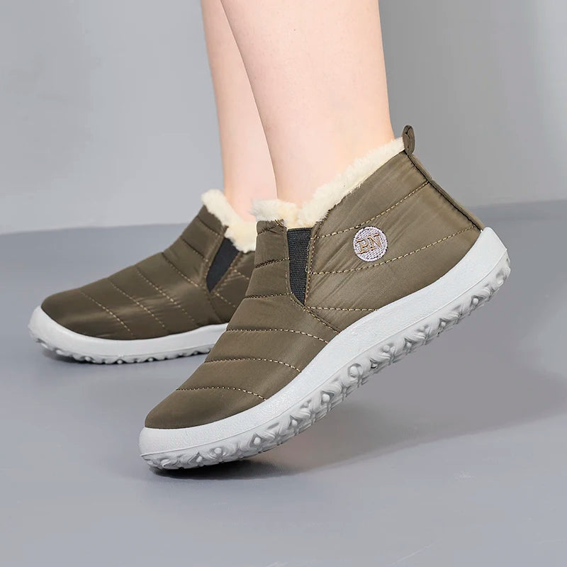 Classic Winter Men's Boots Ankle Boots WaterProof  Warm Plush Round Toe Thick-soled Outdoor Casual Anti slip