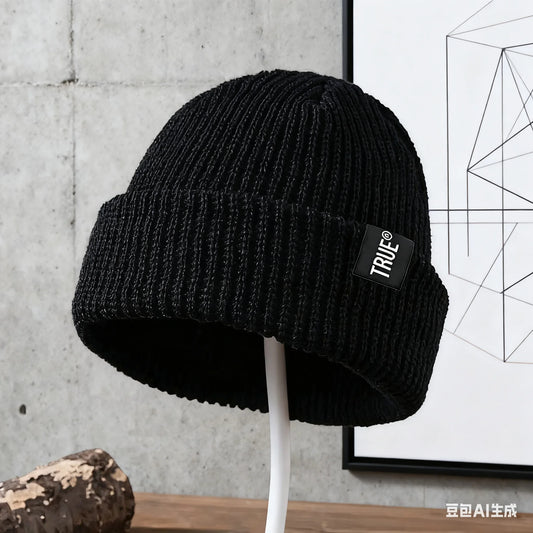 1 piece / 3 pieces knitted hats - warm hats for autumn and winter - suitable for both men and women - plain-colored woolen hats