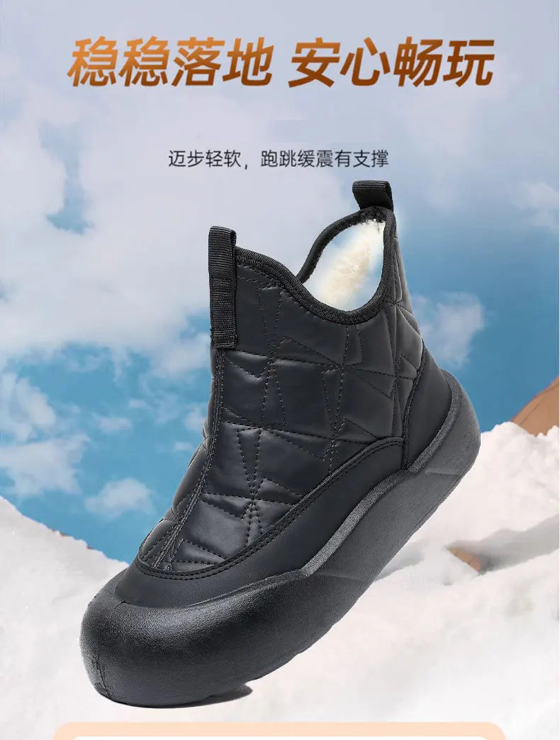 Winter boots 2025 woman warm wool fur booties waterproof lightweight mom ankle shoes warmth fur booties