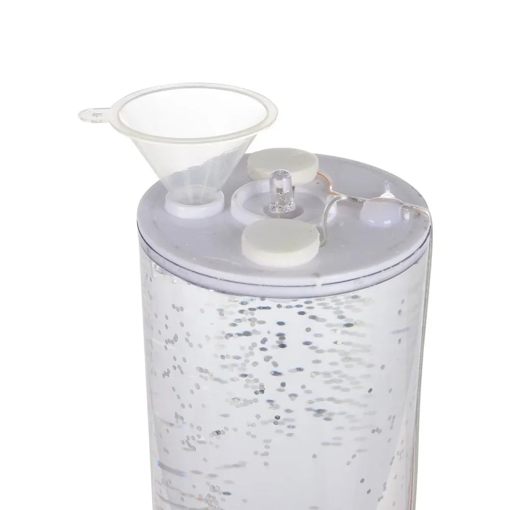 Christmas LED Candle Night Light Swirling Glitter & Colorful