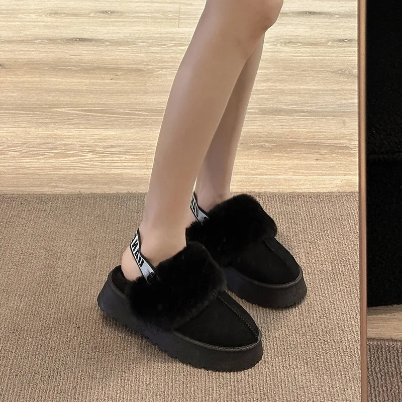 2024 New Winter Snow Boots for Women - Fur Lined with Thick Fleece and Warm Cotton