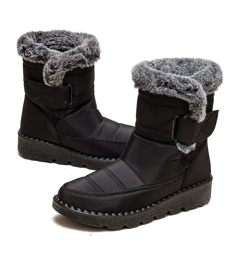 Women's Boots Fashion Winter Boots With Super Warm Fur Botas Mujer 2025 Winter Shoes Woman Snow Boots Elegant Woman Heeled Shoes