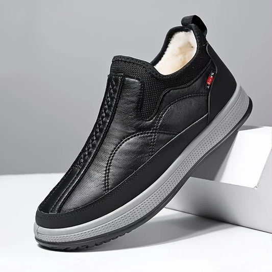 New Winter Men's Warm Snow Boots with Thick Fuzzy Lining Soft Sole for Outdoor Winter Outings and Home Leisure