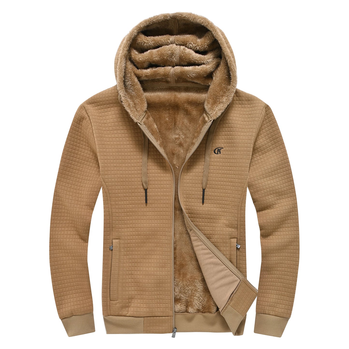 Men's Winter Warm Jackets Casual Hooded Plaid Shirts Thick Windbreaker Coat Hooded Fashion Streetwear 5XL