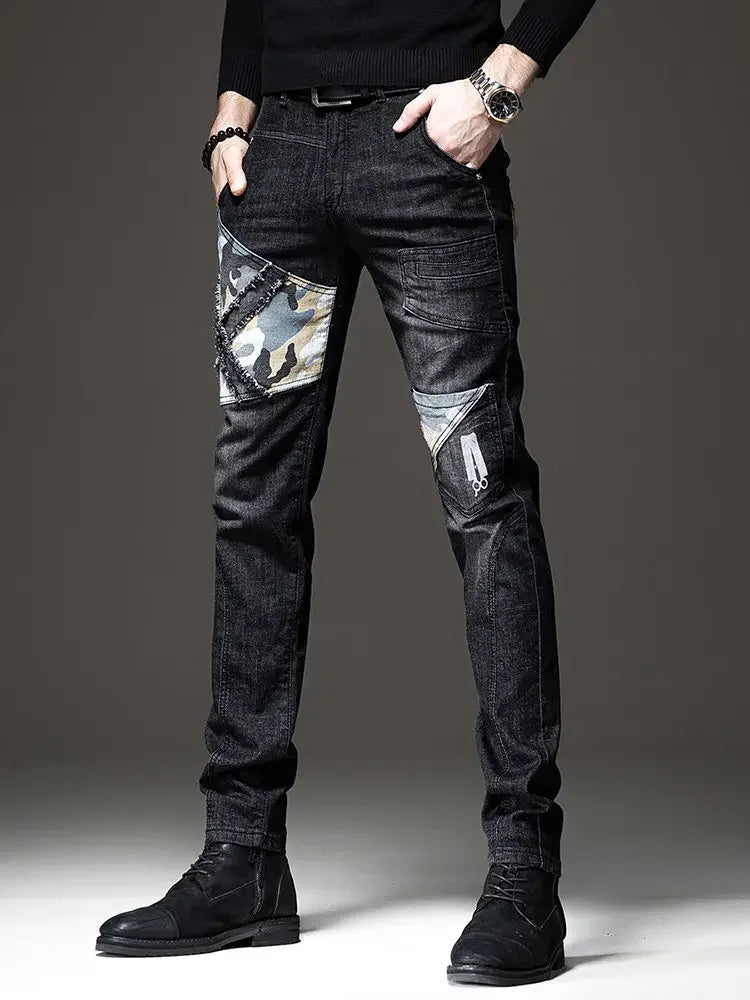 Trousers Jeans for Work Wear White Men Man Cowboy Pants with Print Y2k Vintage Xs Washed 2025 Trend Goth Classic Luxury Retro