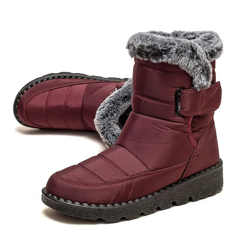 Women's Boots Fashion Winter Boots With Super Warm Fur Botas Mujer 2025 Winter Shoes Woman Snow Boots Elegant Woman Heeled Shoes
