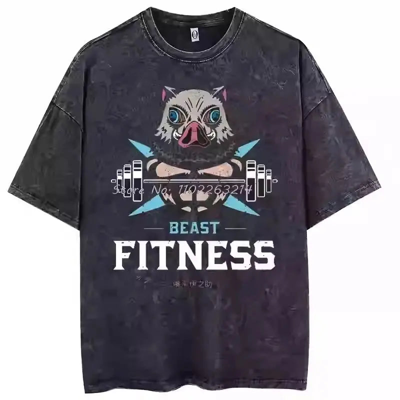 Mens Clothes New Arrival  Tee Shirt Homme Graphic T-Shirts Men Tshirt for Men Ropa Hombre Japanese Anime Graphic Washed 61351