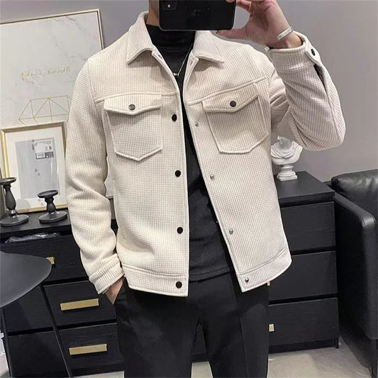 Winter Fashion coat Men's Lapel Autumn  Winter New Corduroy Jacket men clothing men jacket men clothing y2k tops Jacket Men's