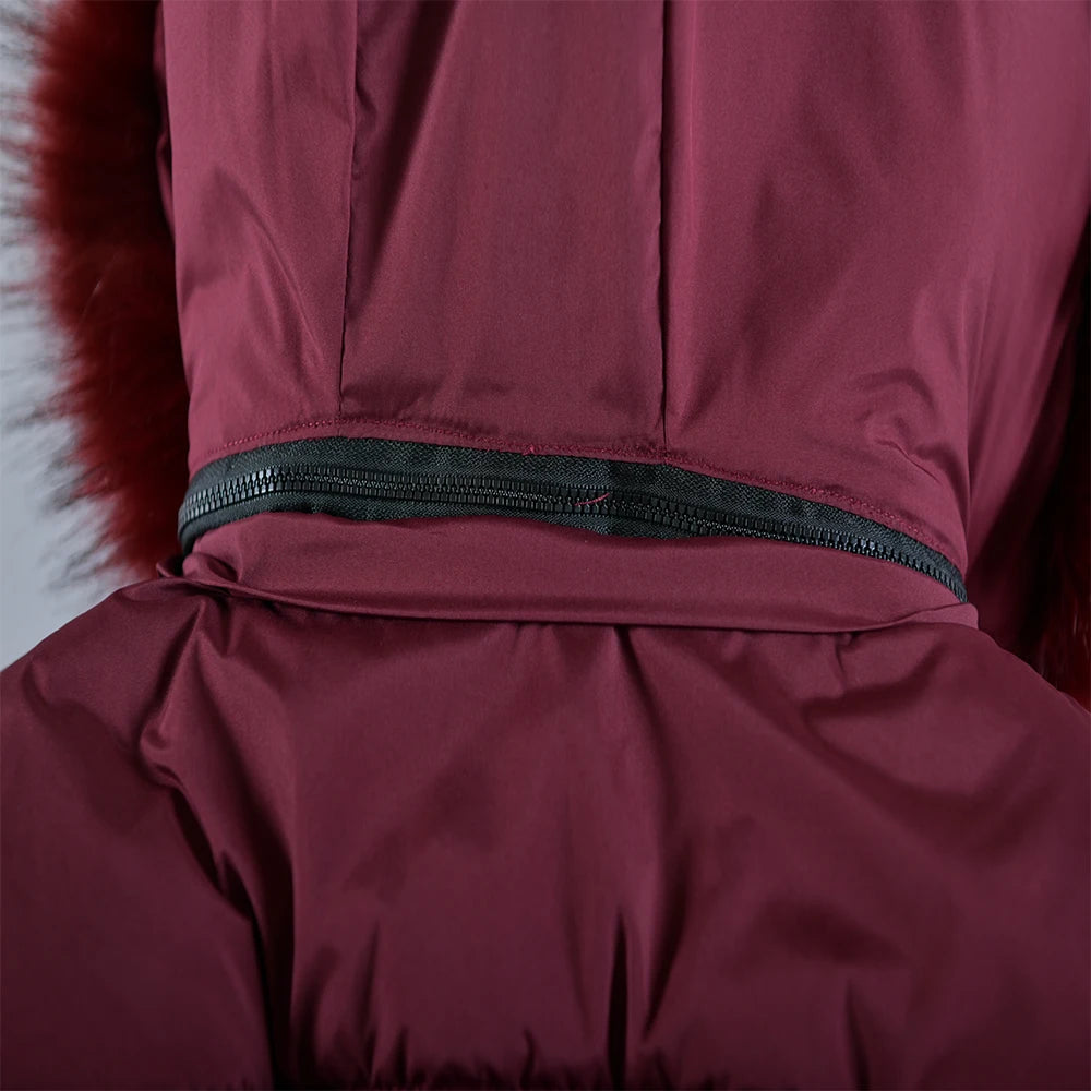 Winter Snow Suit For Girls, Fur Collar & Tunic Details Warm Cotton-padded Hooded Coat, Kids Outerwear