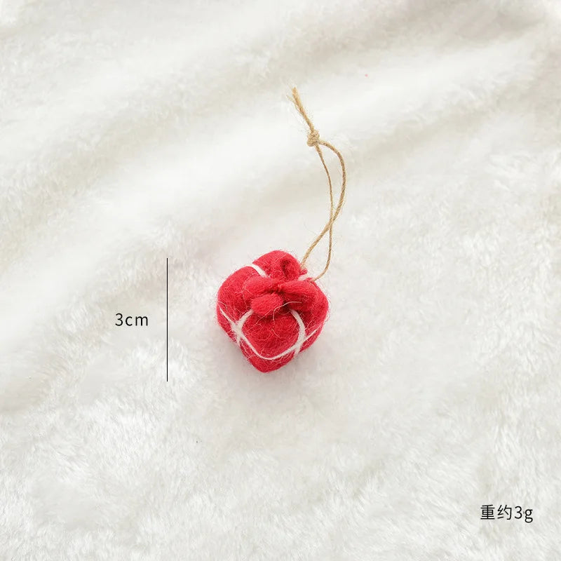 Christmas Tree Snowflake Gift Decoration Pendant Wool Felt Gingerbread Handmade DIY Accessories Christmas New Year Decoration