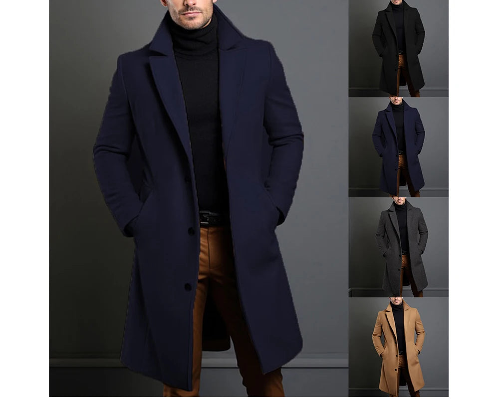 Winter Men's Trench Coats Luxury