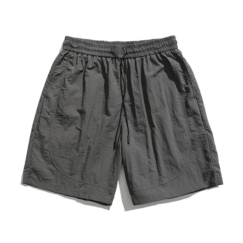 Youwenlu Men's Workwear orts Summer Trendy Loose American Sle Casual Straight Leg Wide Leg Sports Five-Quarter Pants