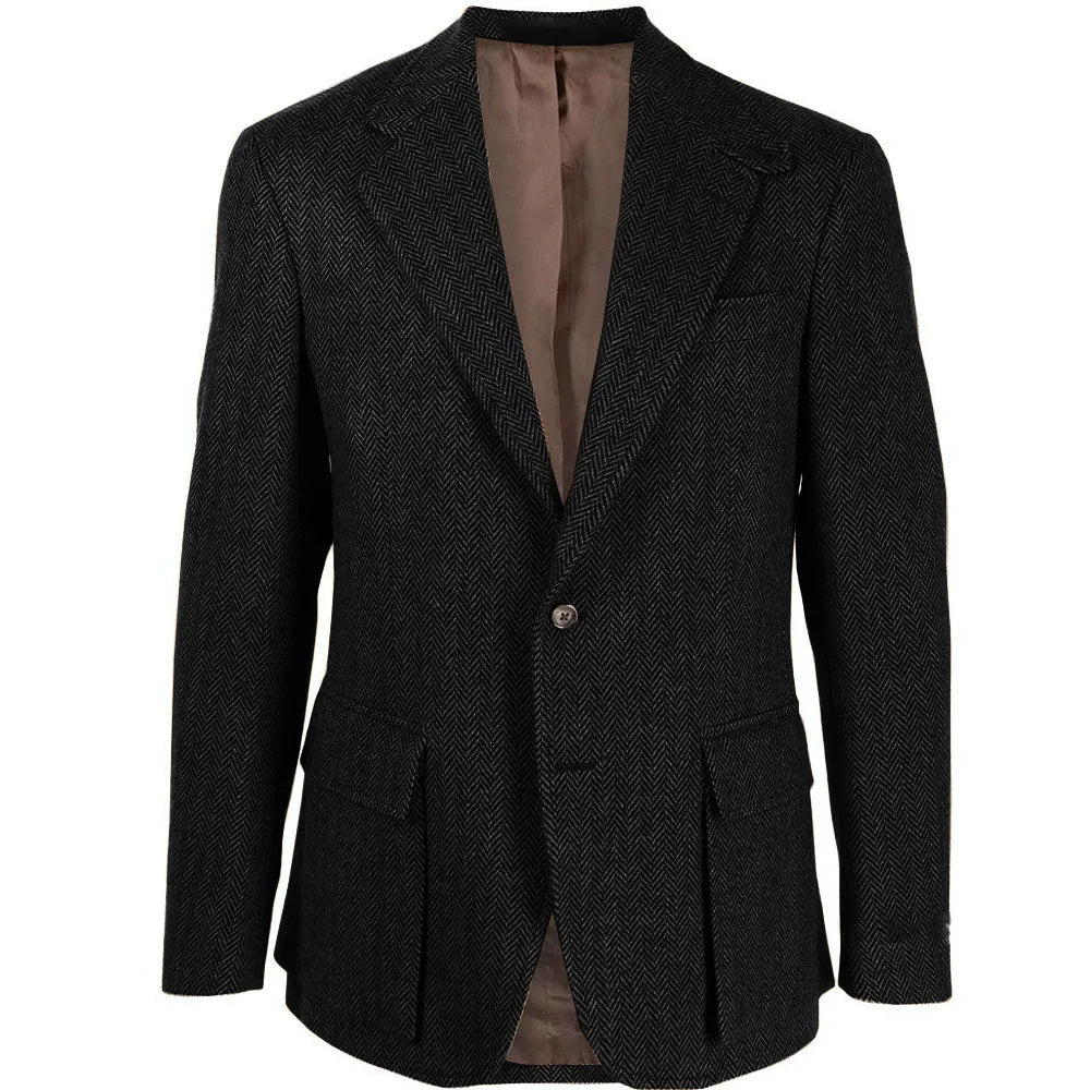 Elegant Man Dress Jackets Men Suit Men's Herringbone Blazers Business Casual Single Breasted Suits Sport Coats For Autumn Wnter