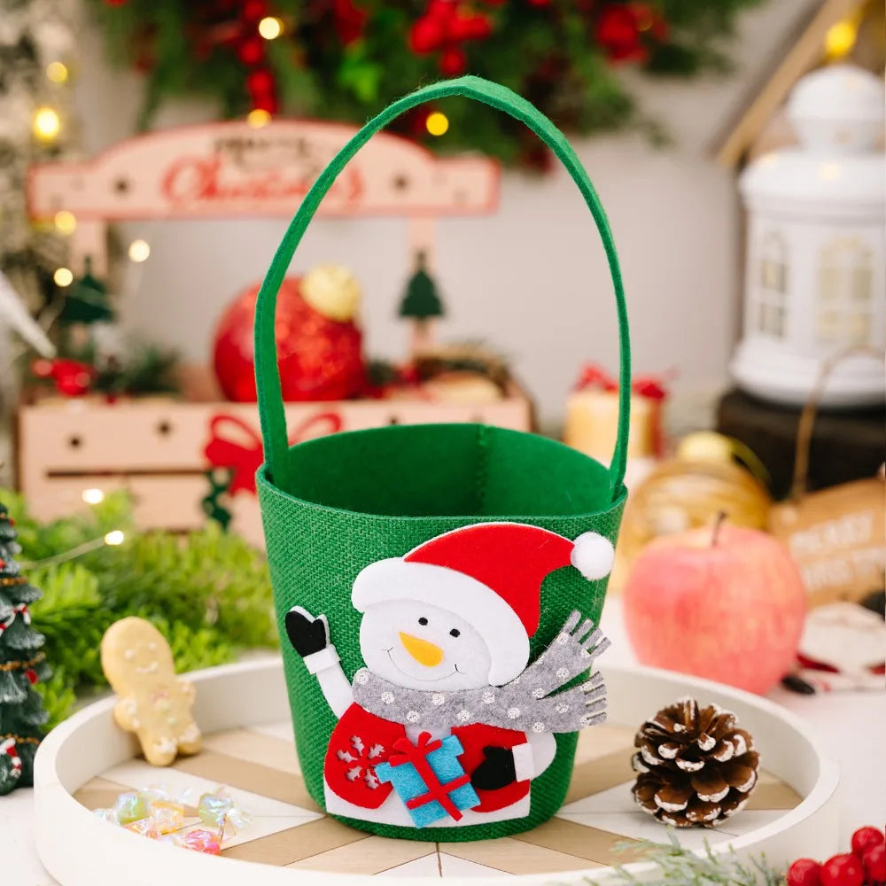 Christmas Gifts Bags Cute Santa Snowman ELK Storage Bags Chocolate Cookies Candy Bags for Christmas Birthday Party Decorations
