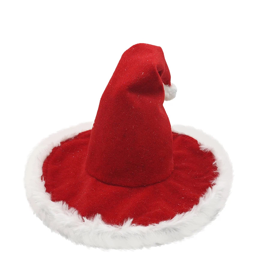 Christmas Hat, Santa Hat Holiday for Adults Unisex Comfort Extra Thicken Fur Xmas Hat for New Year Festive Party