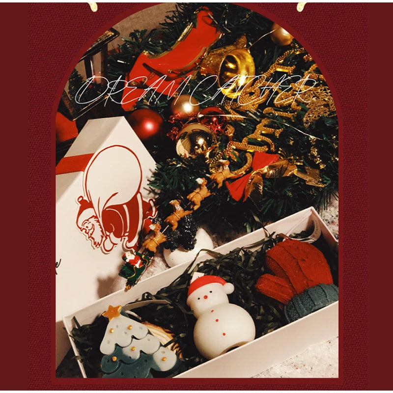 Christmas Scented Candles Three-piece Gift Box Gloves Elk Gingerbread Man Aromatherapy Girl Friends Creative Warm Christmas Gift