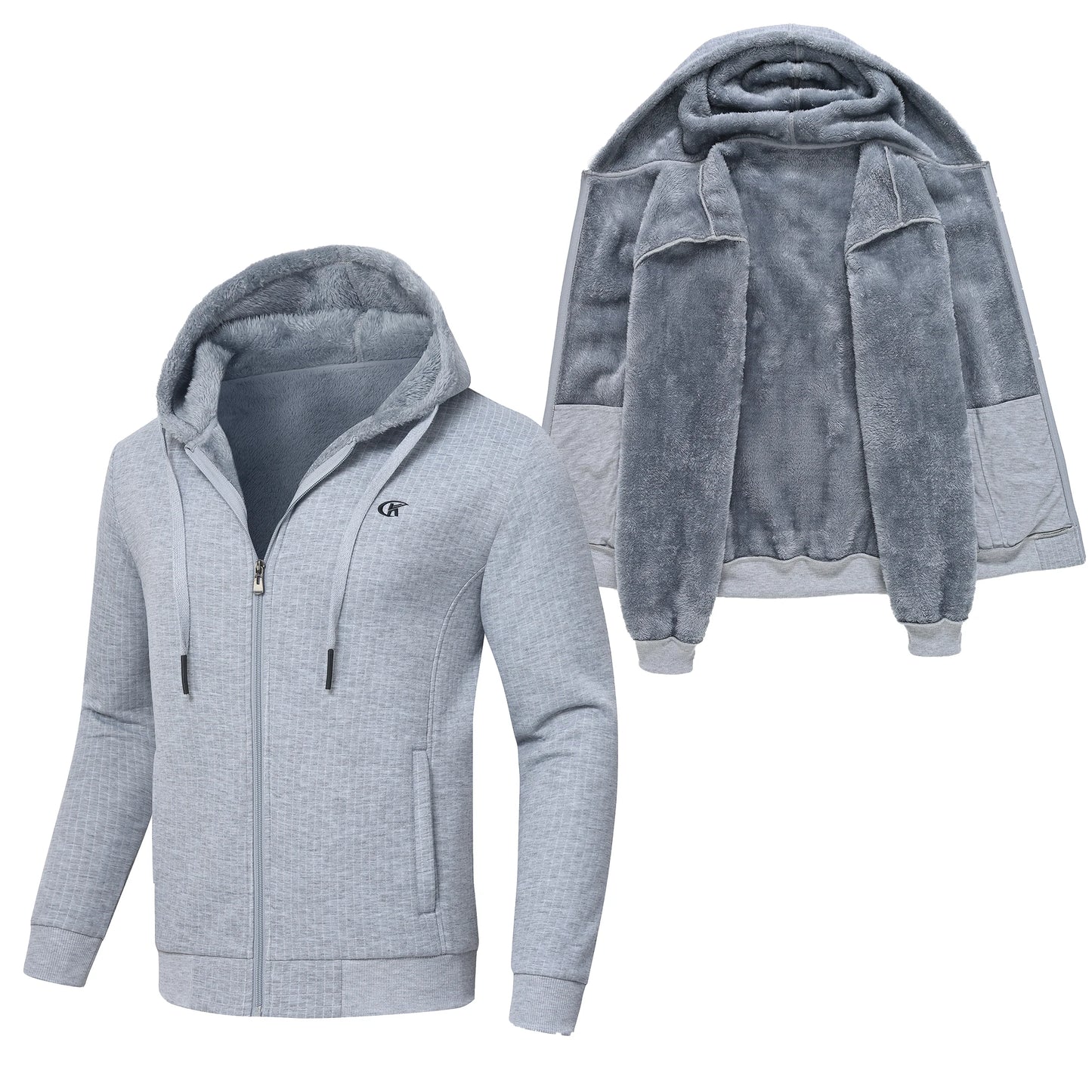 Men's Winter Warm Jackets Casual Hooded Plaid Shirts Thick Windbreaker Coat Hooded Fashion Streetwear 5XL