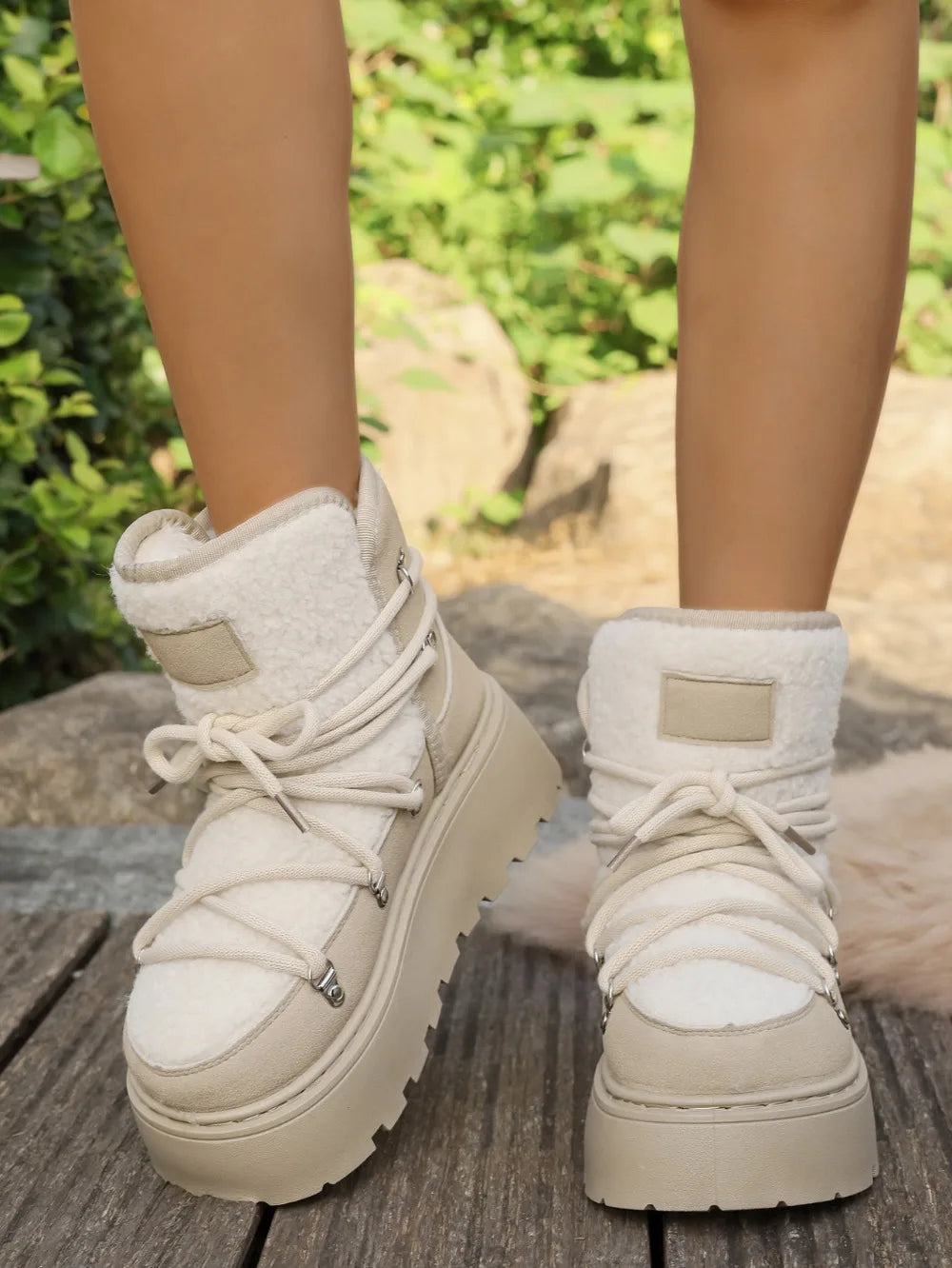 Warm Snow Boots 2025 Winter New Thick Bottom Large Size with Velvet Cross Strap Northeast Cotton Shoes for Women