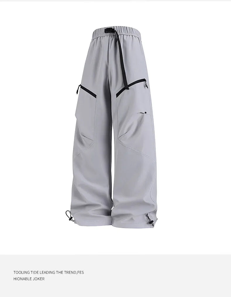 Thin workwear pants for men 2025 new style summer loose straight-leg men's pants wide-leg casual pants