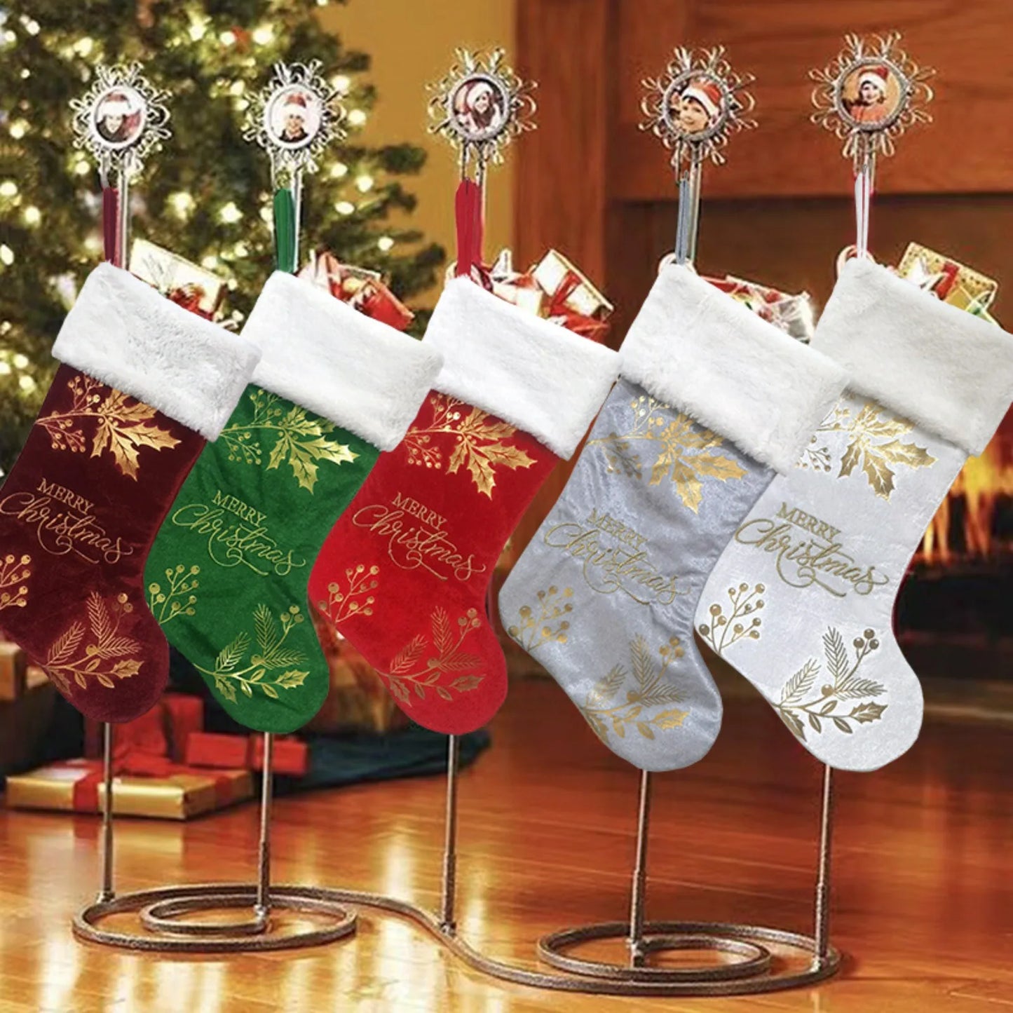 Christmas Decoration Christmas Socks Ornaments Pendant Small Boots Children New Year Candy Bag Gift Fireplace Tree Jewelry
