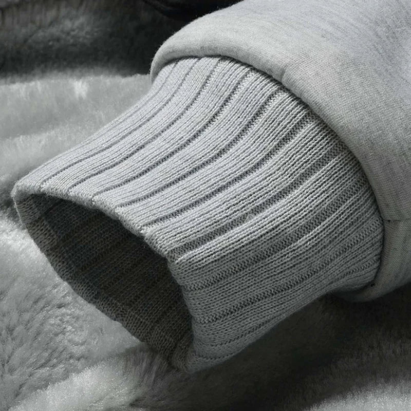 Winter Men's Coats Thicken Warm Jackets for Men Fleece Coat Men Casual Hoodies Streetwear Long Sleeve Tops Clothing