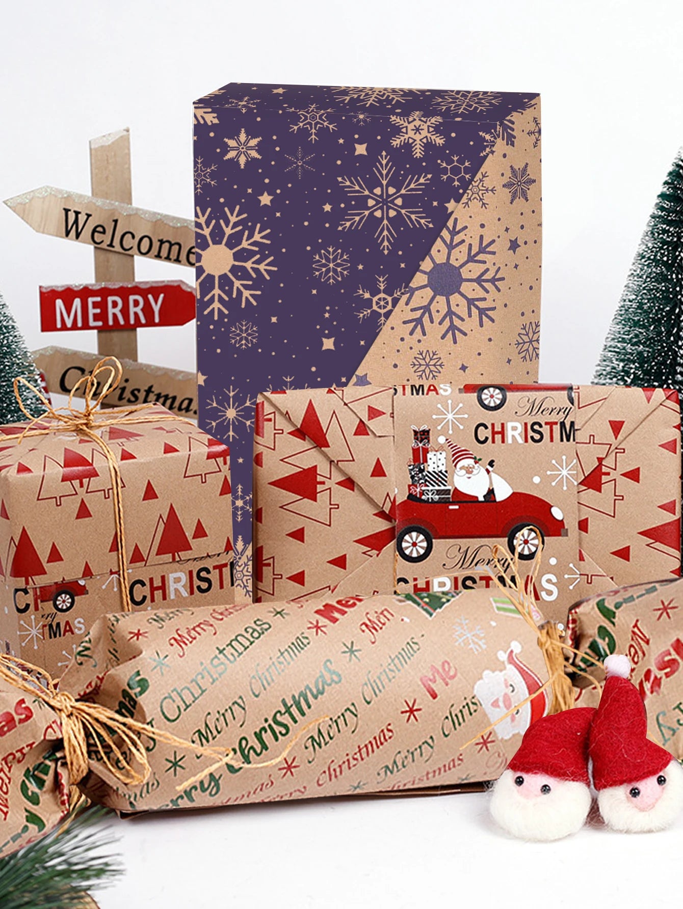 Festive Handmade Gift Wrap for Christmas