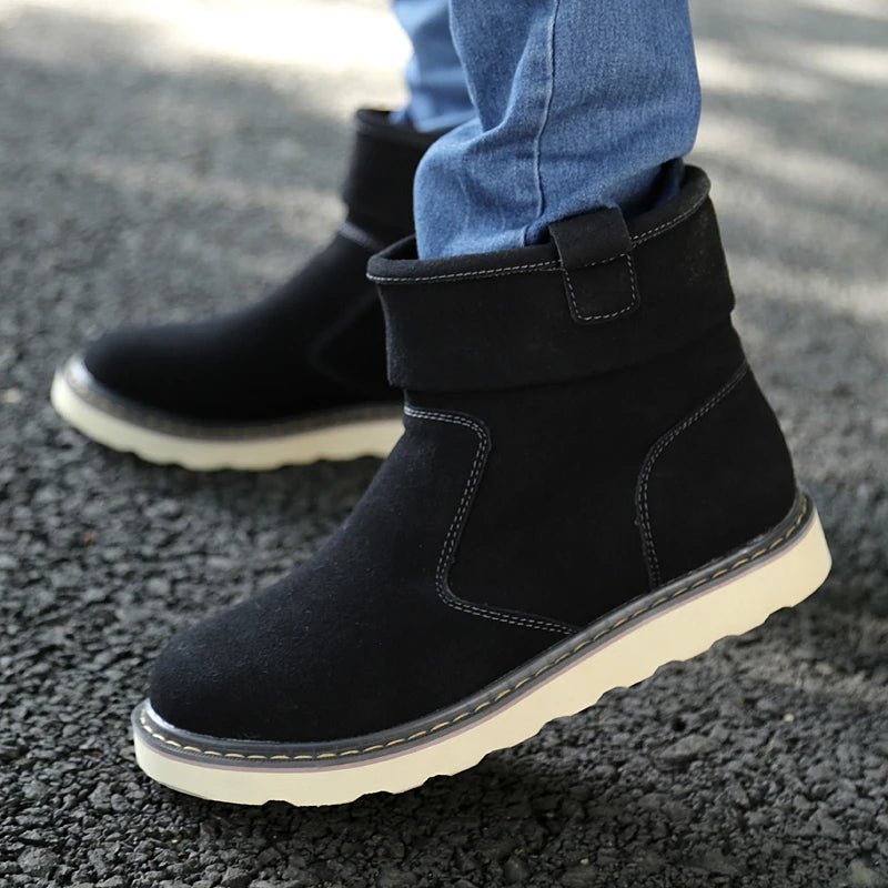 Winter Hot Casual Warm Boots, Fashionable and Versatile Simple and Fashionable for Outdoor Walks Classic Fashionable Men's Boots