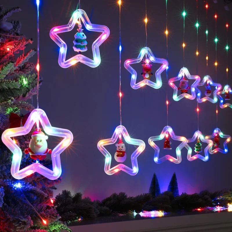 LED Christmas Curtain & Garland Lights Room Decoration