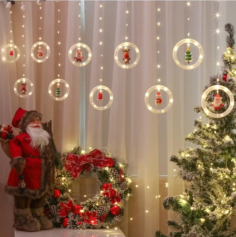 LED Christmas Curtain & Garland Lights Room Decoration