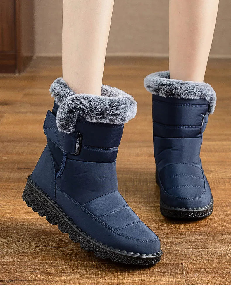 Women's Boots Fashion Winter Boots With Super Warm Fur Botas Mujer 2025 Winter Shoes Woman Snow Boots Elegant Woman Heeled Shoes